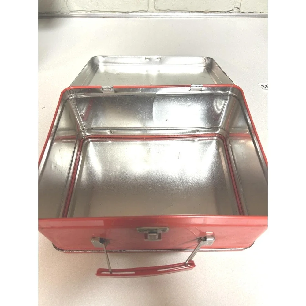 Nintendo Super Mario Wii Metal Tin Lunch Box Red Question Block OS